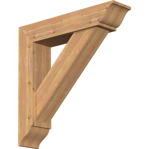 Ekena Millwork Traditional Traditional Smooth Bracket w/ Offset Brace, Western Red Cedar, 7 1/2"W x 34"D x 34"H BKT0806X34X34TRA01SWR - main